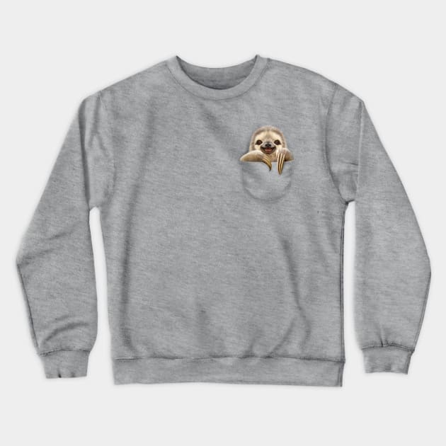 POCKET SLOTH Crewneck Sweatshirt by ADAMLAWLESS